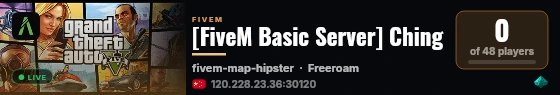 [FiveM Basic Server] Ching live status badge