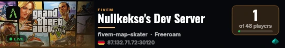 Nullkekse's Dev Server live status badge