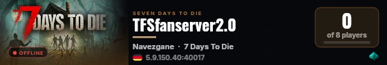TFSfanserver2.0 live status badge