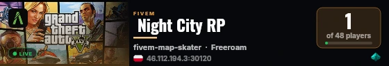  Night City RP live status badge