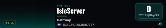 IsleServer live status badge