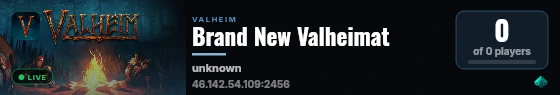 Brand New Valheimat live status badge