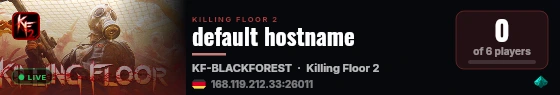 default hostname live status badge