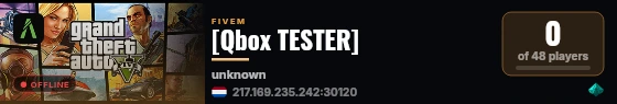 [Qbox TESTER] live status badge