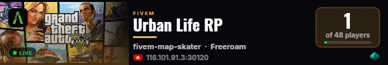 Urban Life RP live status badge
