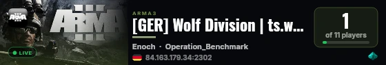 [GER] Wolf Division | ts.wolf-division.de live status badge
