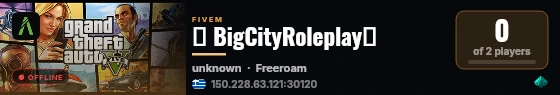 🌐 BigCityRoleplay🌐 live status badge