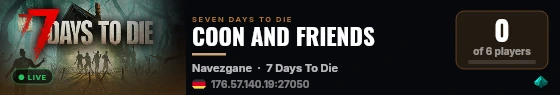 COON AND FRIENDS live status badge