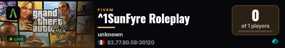 ^1SunFyre Roleplay live status badge
