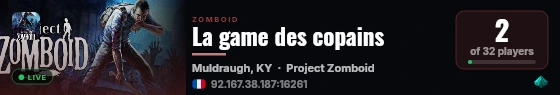 La game des copains live status badge