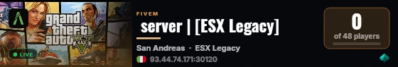  server | [ESX Legacy] live status badge