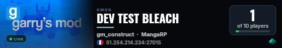 My Garry's Mod Server live status badge