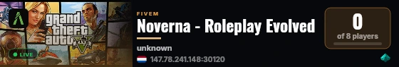 Noverna - Roleplay Evolved live status badge