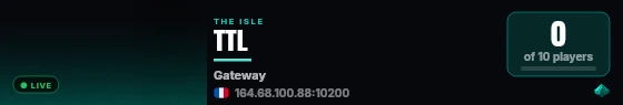 TTL live status badge