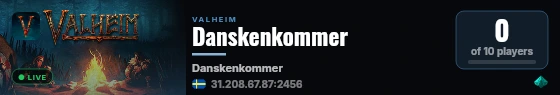 Danskenkommer live status badge