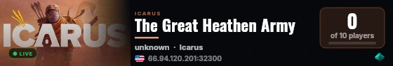 The Great Heathen Army live status badge