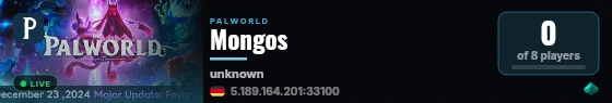 Mongos live status badge