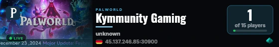 Kymmunity Gaming live status badge