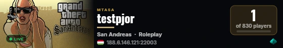 testpjor live status badge