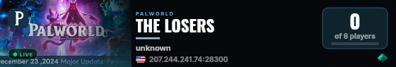 THE LOSERS live status badge