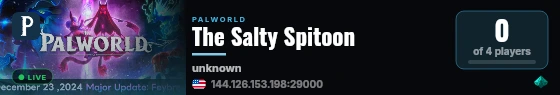 The Salty Spitoon live status badge