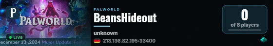 BeansHideout live status badge