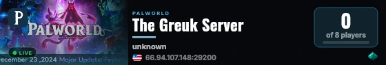 The Greuk Server live status badge
