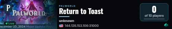 Return to Toast live status badge