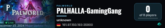 PALHALLA-GamingGang live status badge
