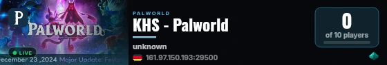 KHS - Palworld live status badge