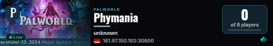 Phymania live status badge