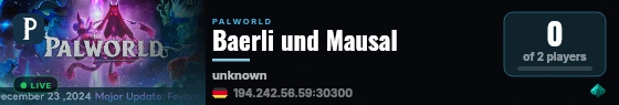 Baerli und Mausal live status badge