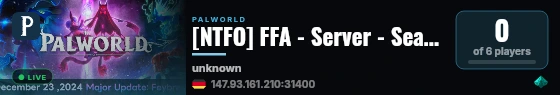 [NTFO] FFA - Server - Season 1 live status badge