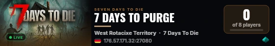 7 DAYS TO PURGE live status badge