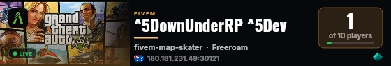 ^5DownUnderRP ^5Dev live status badge
