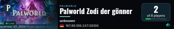 Palworld Zodi der gönner live status badge