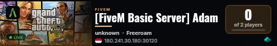 [FiveM Basic Server] Adam live status badge