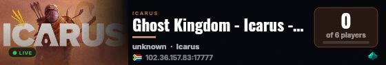 Ghost Kingdom - Icarus - olympus live status badge
