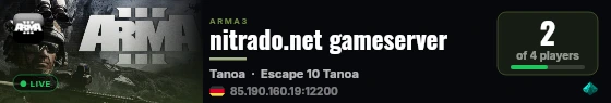 nitrado.net gameserver live status badge
