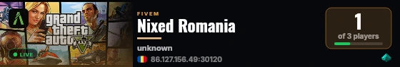 Nixed Romania live status badge