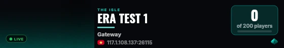 ERA TEST 1 live status badge