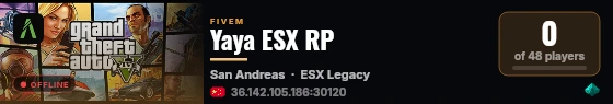 Yaya ESX RP live status badge