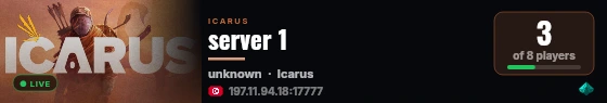 server 1 live status badge