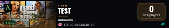TEST live status badge
