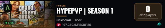 HYPEPVP | SEASON 1 live status badge