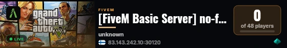 [FiveM Basic Server] no-framework live status badge