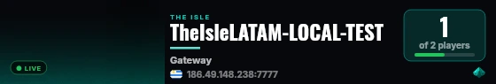 TheIsleLATAM-LOCAL-TEST live status badge