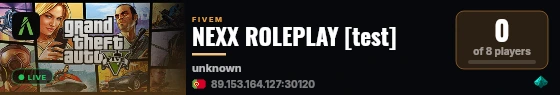 NEXX ROLEPLAY [test] live status badge