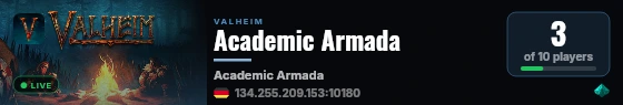 Academic Armada live status badge