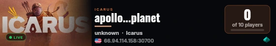 apollo...planet live status badge